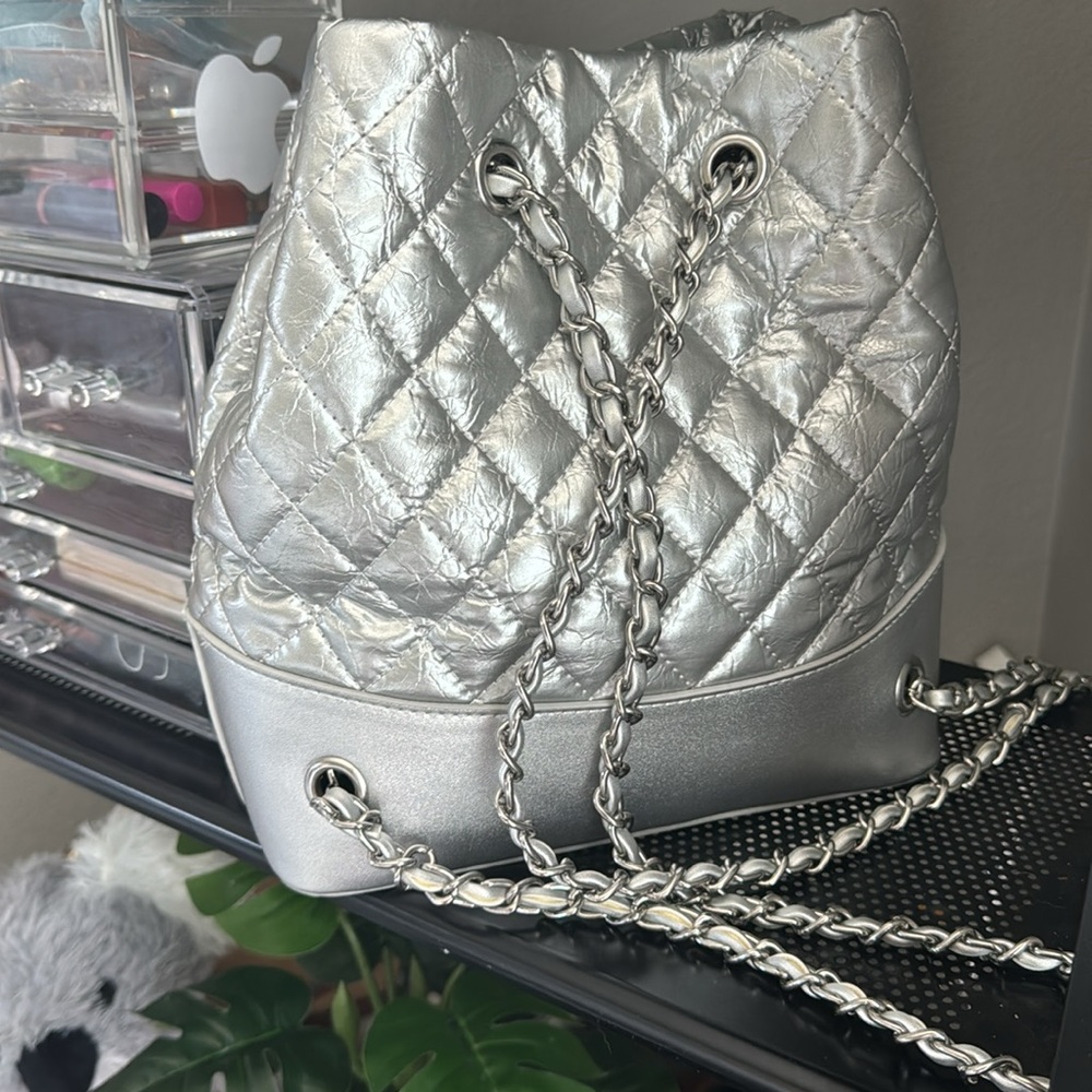 Silver backpack - Picture 2 of 3